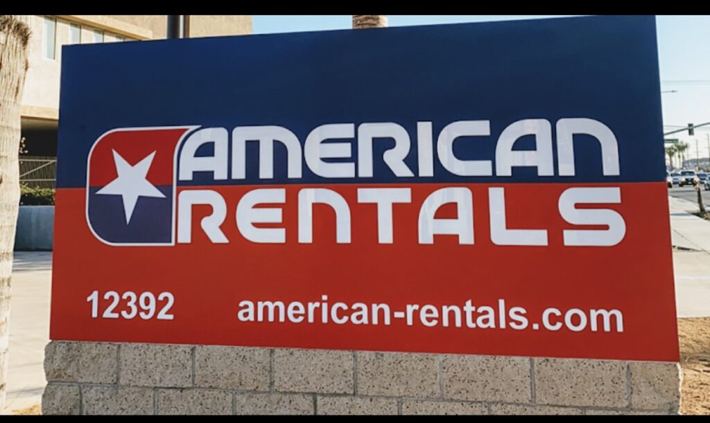  American Rentals monument sign