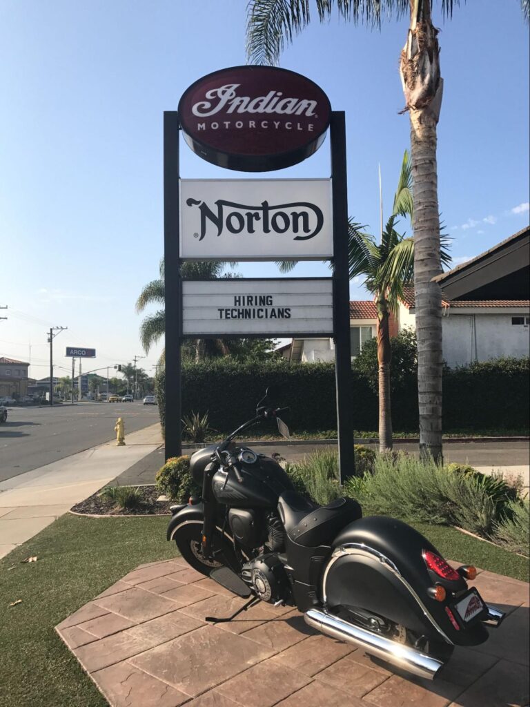 Indian Motorcycles pylon sign