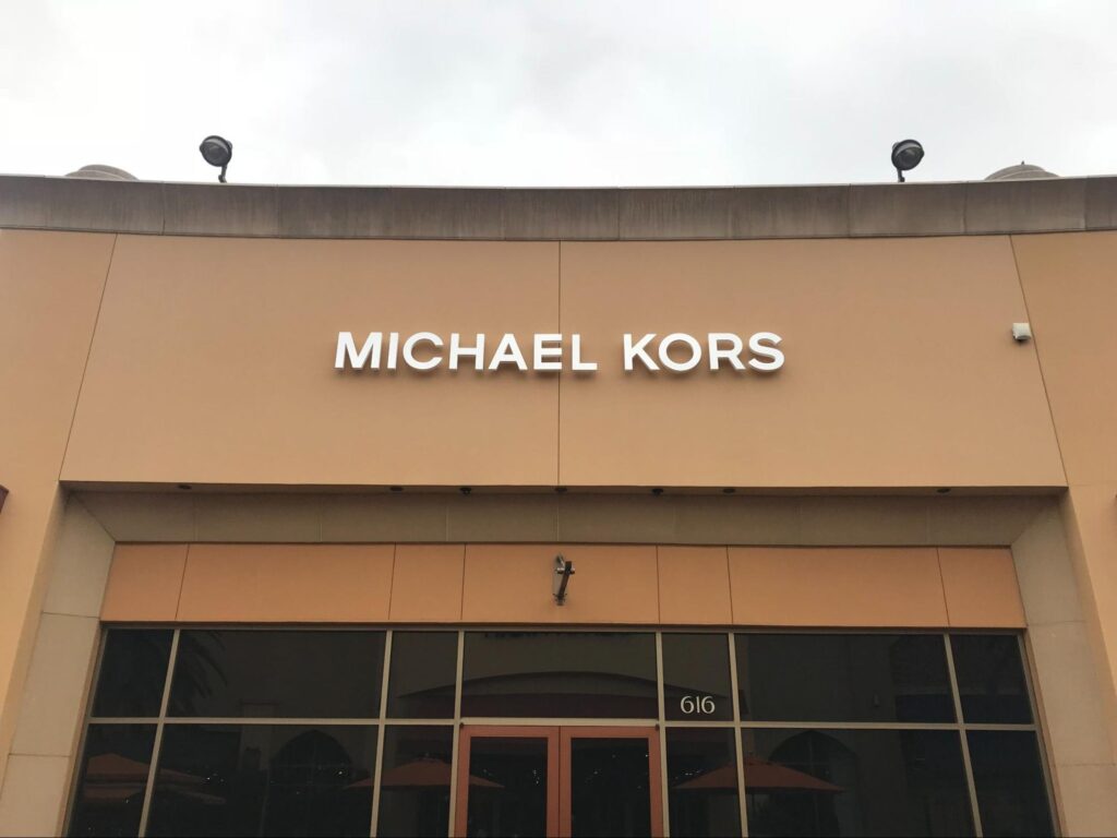 Michael Kors foam letter sign