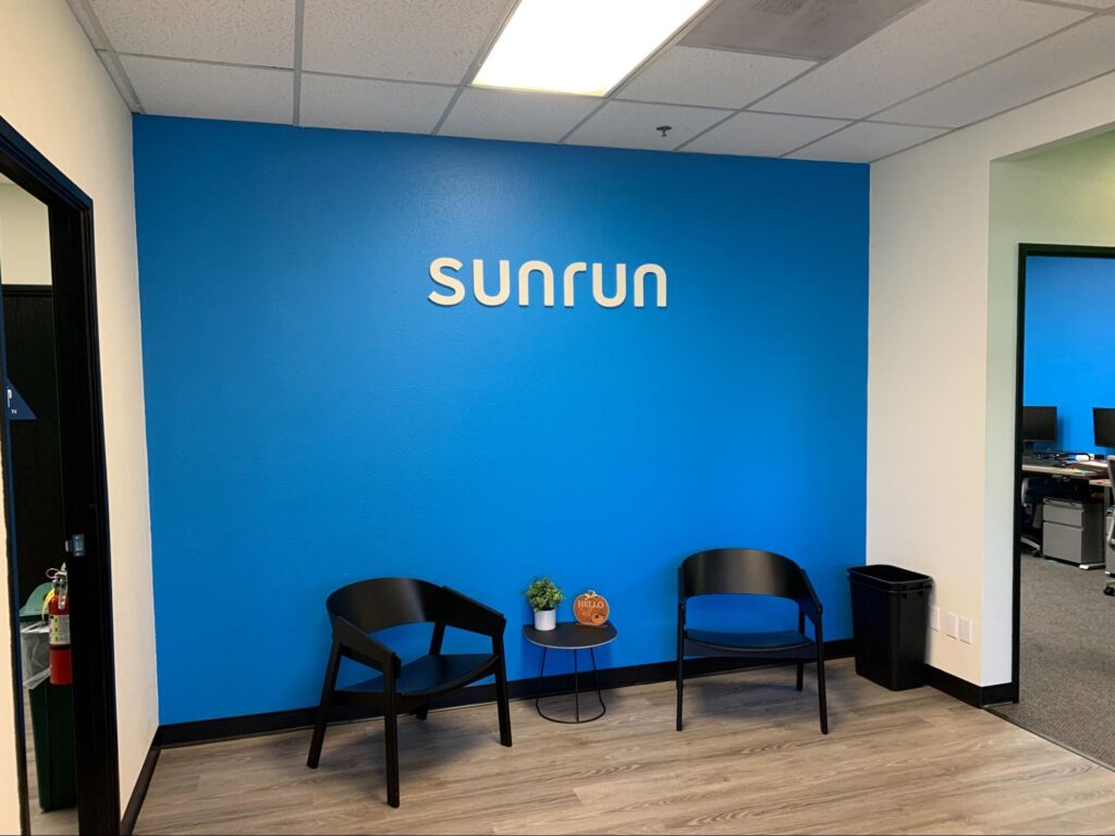 Sunrun interior sign