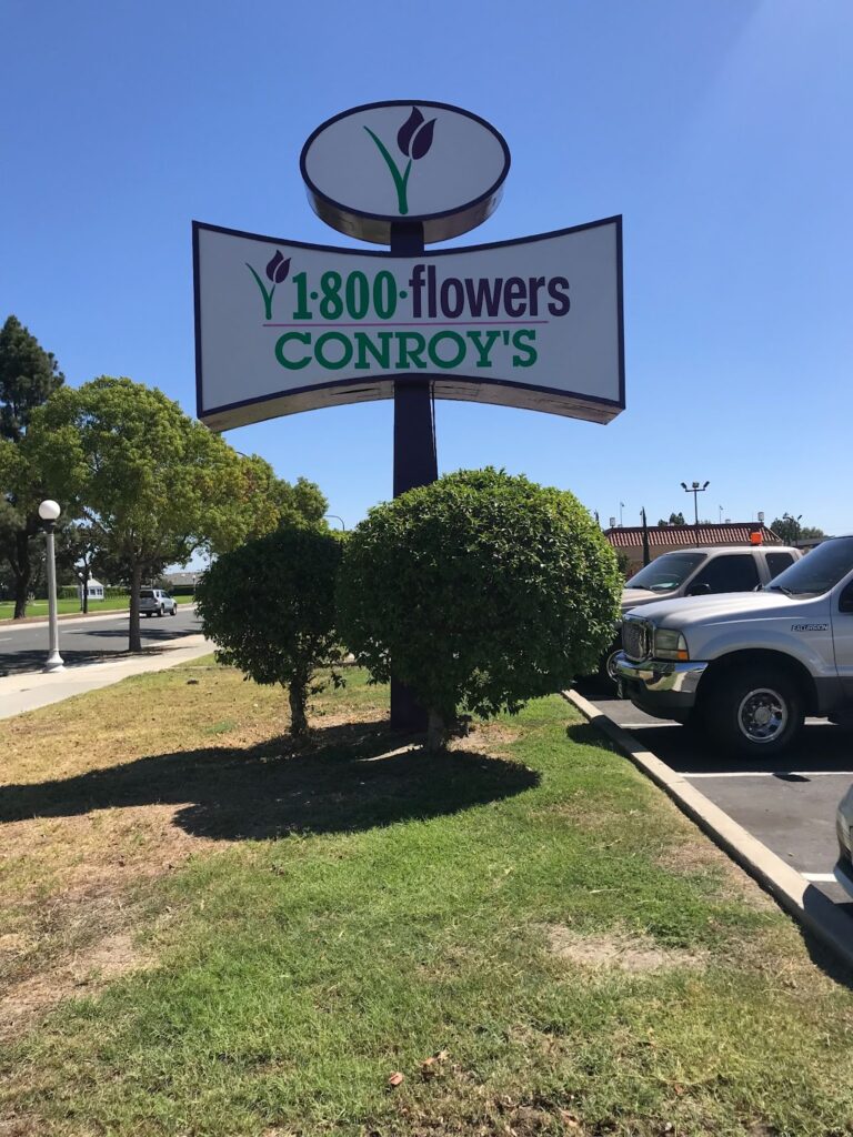 A single pole pylon sign for Conroy’s 1-800-flowers