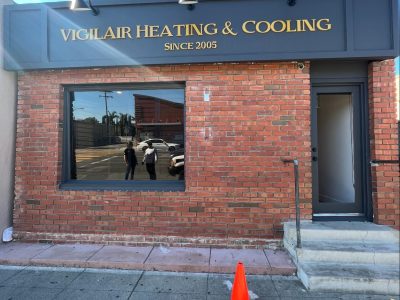 3D exterior foam letter sign at VigilAir Heating & Cooling