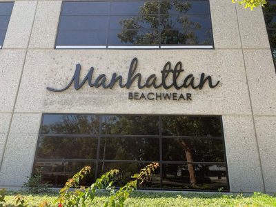 3D exterior foam letter sign for Manhattan Beachwear